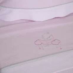 Juego de sábanas cuna franela oso luna 386 rosa