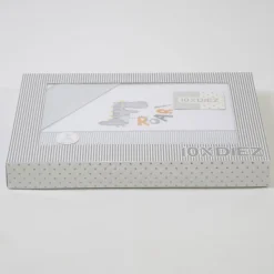 Juego de sábanas cuna franela roar 327 blanco/gris