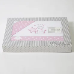 Juego de sábanas cuna jirafa 378 blanco/rosa