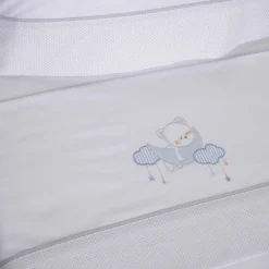 Juego de sábanas cuna oso luna 386 bco/azul