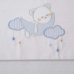 Juego de sábanas cuna oso luna 386 bco/azul