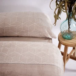 Juego de sábanas sedalina cube beige