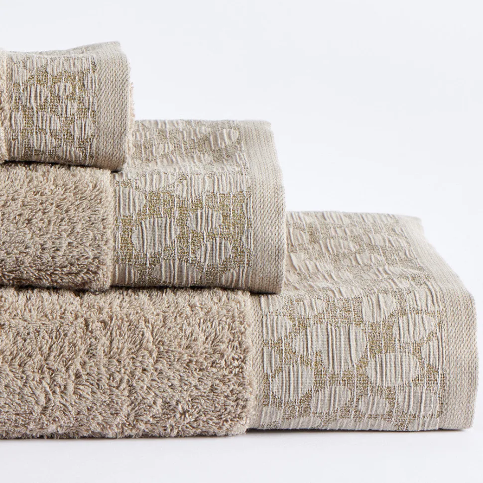 Juego de toallas 3p samanta beige