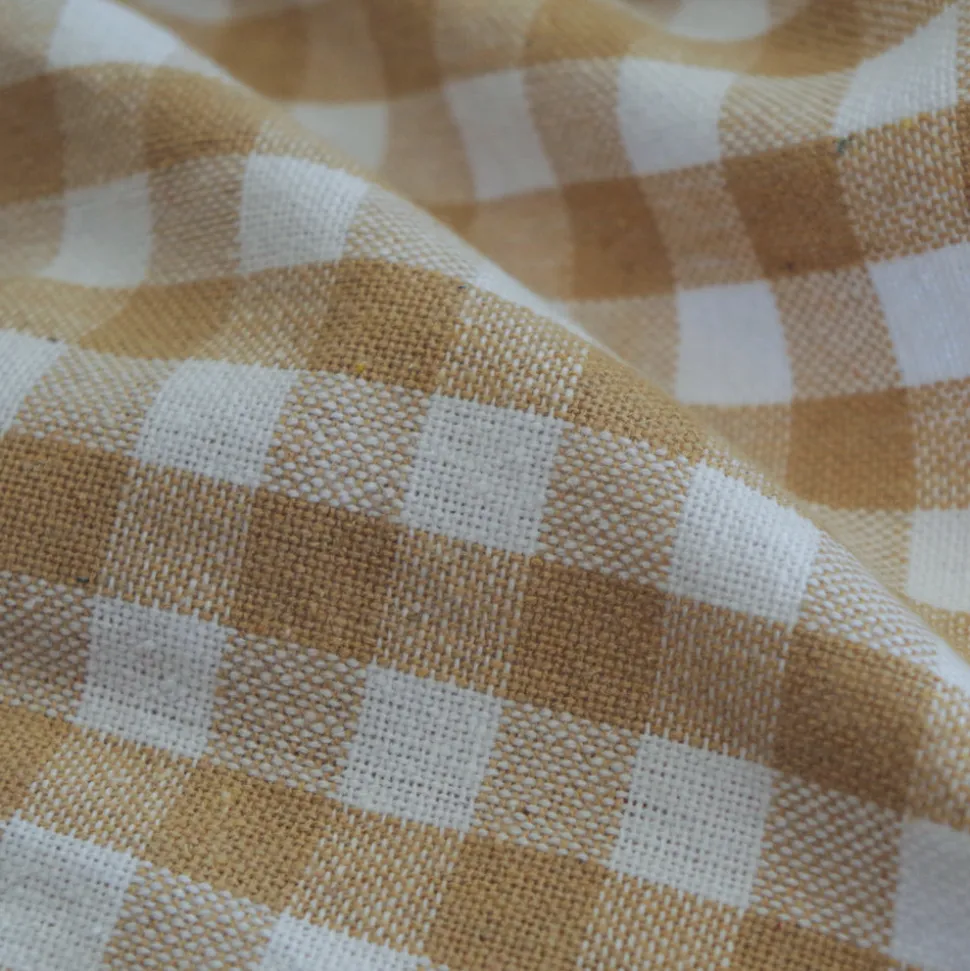 Mantel cotton cuadro vichy beige