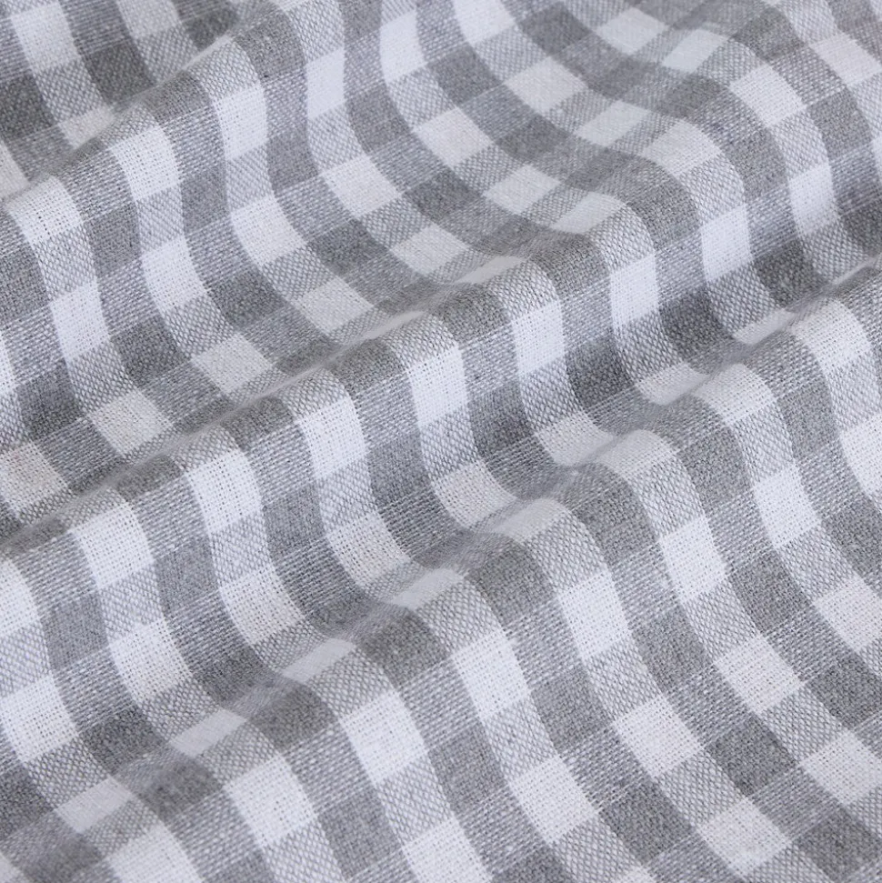 Mantel cotton cuadro vichy gris