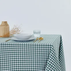 Mantel cotton vichí verde