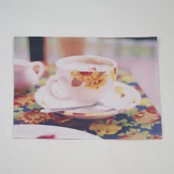 Mantel individual foto taza girasol