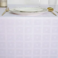 Mantel satén jacquard cuadro hostelería