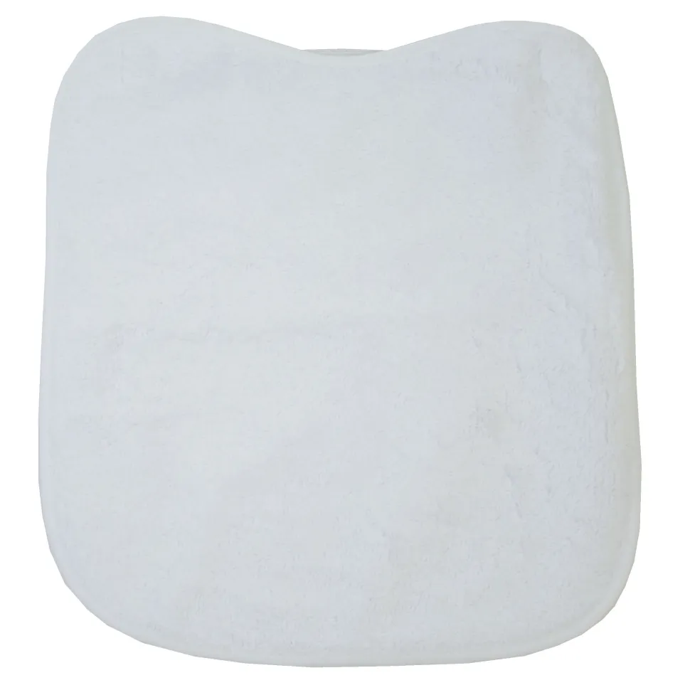 Pack 3 baberos rizo guardería color blanco con elástico. Lavables, exterior de rizo y reverso impermeable. Medidas: 33x29cm