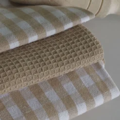Paño de cocina cotton beige pack 3 unidades