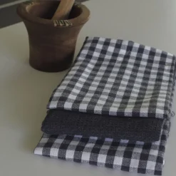 Paño de cocina cotton carbón pack 3 unidades