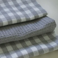 Paño de cocina cotton gris pack 3 unidades