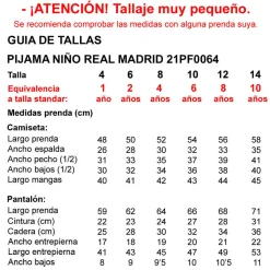 Pijama niño real madrid 21PF0064