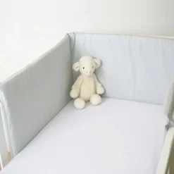 Protector cuna liso gris