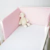 Protector cuna liso rosa