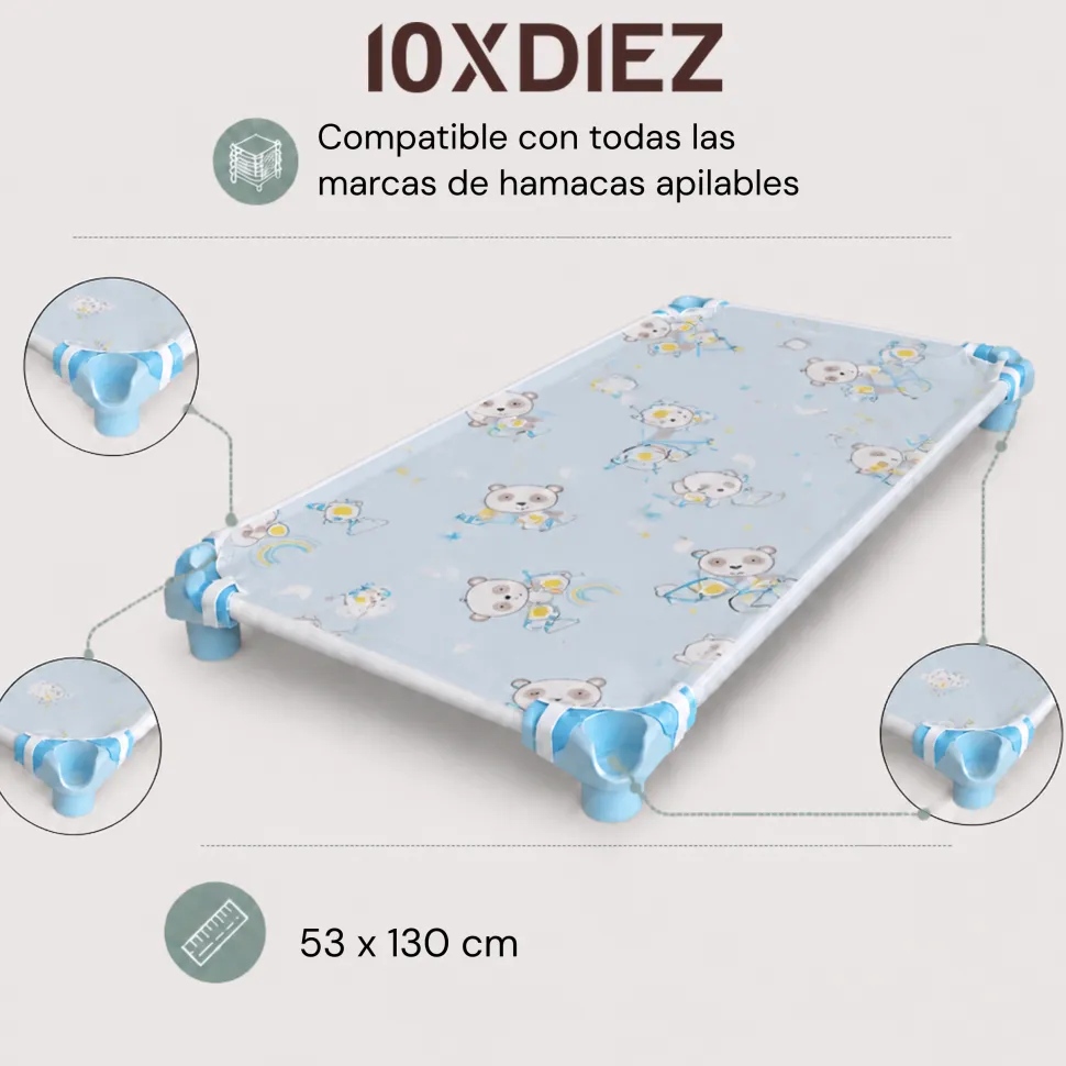 Sabana ajustable hamaca guardería panda
