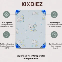 Sabana ajustable hamaca guardería panda