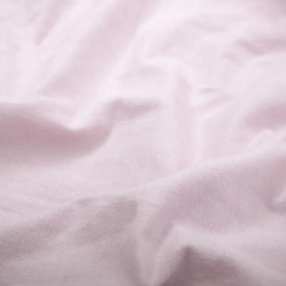 Sabana bajera cuna franela algodón rosa