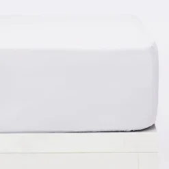 Sabanas bajeras algodón percal 200 hilos blanco