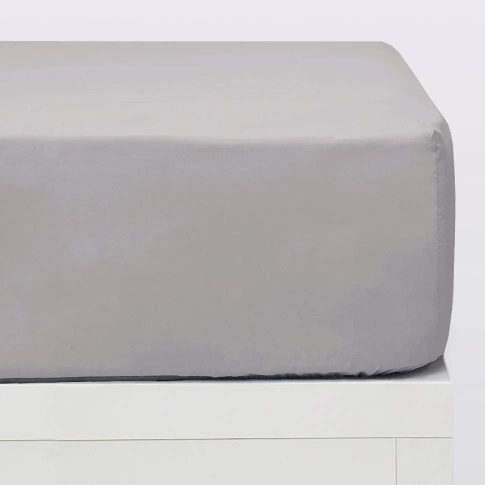 Sabanas bajeras algodón percal 200 hilos beige