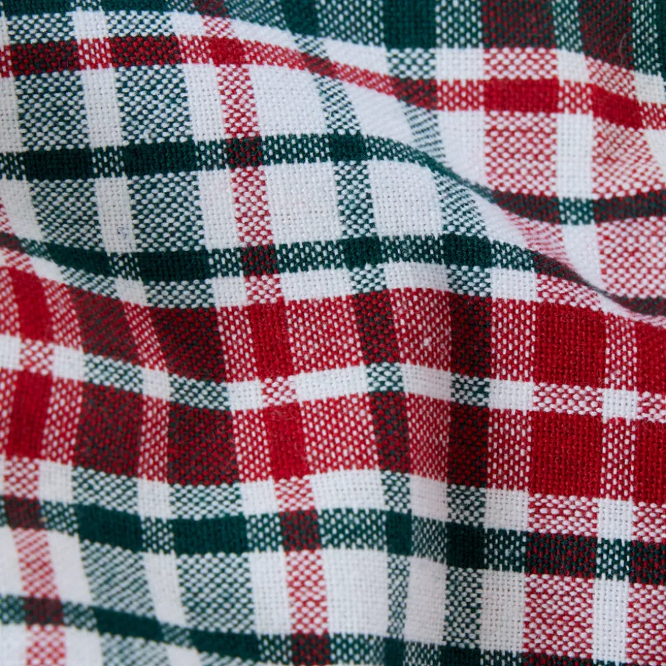 Servilletas cotton cuadros verde y rojo pack 4 unidades