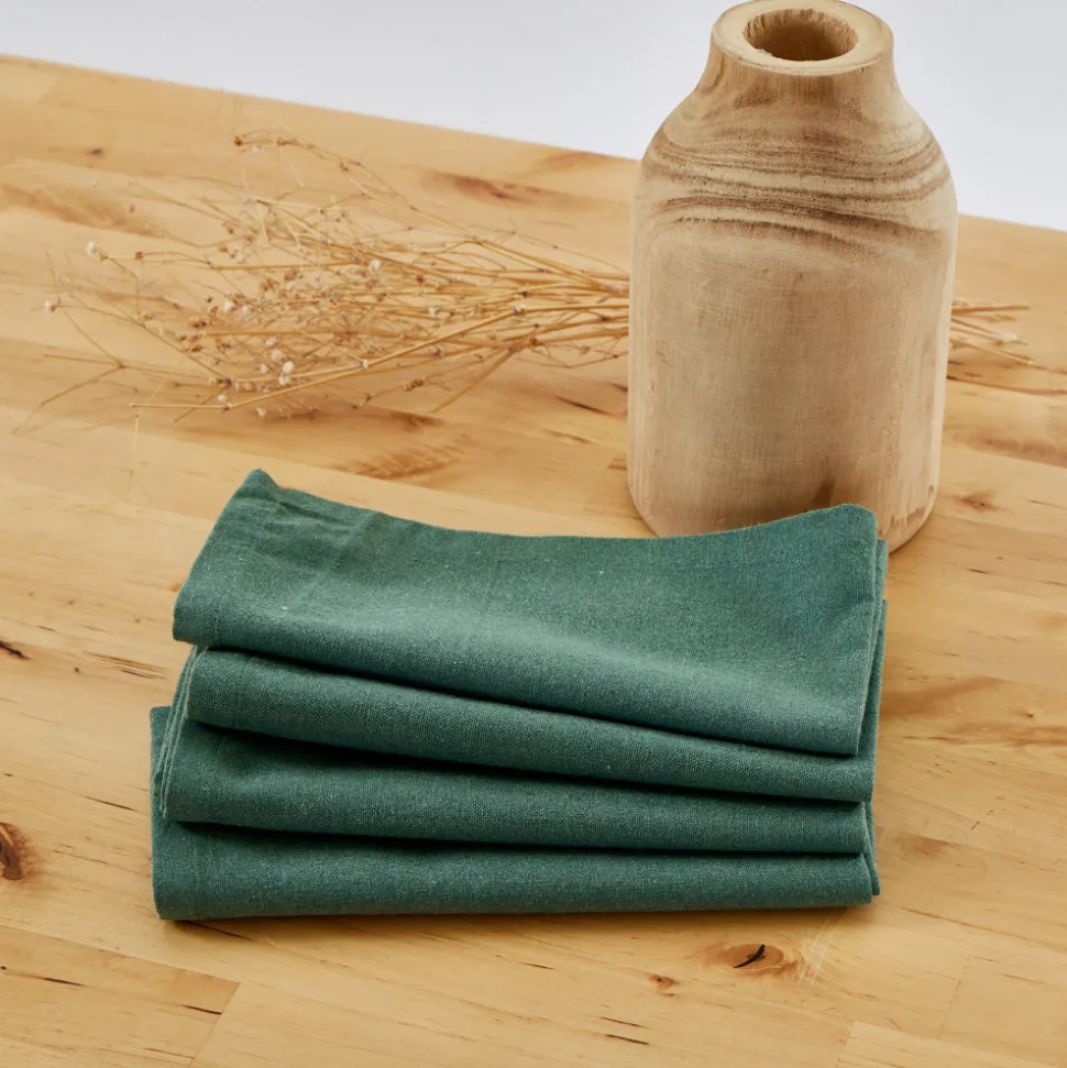 Servilletas cotton verde pack 4 unidades