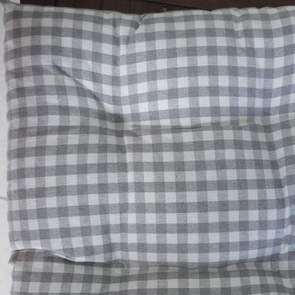 Tapeta silla cotton cuadro vichy gris