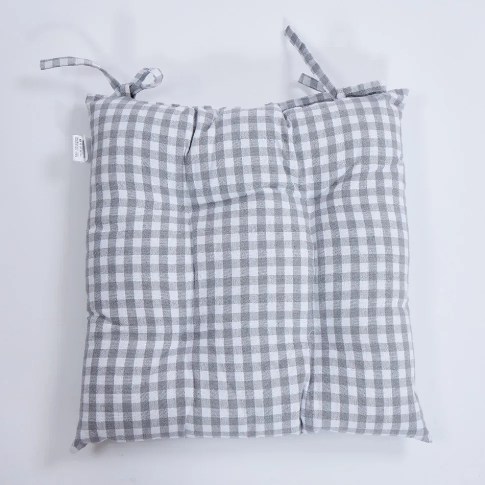 Tapeta silla cotton cuadro vichy gris