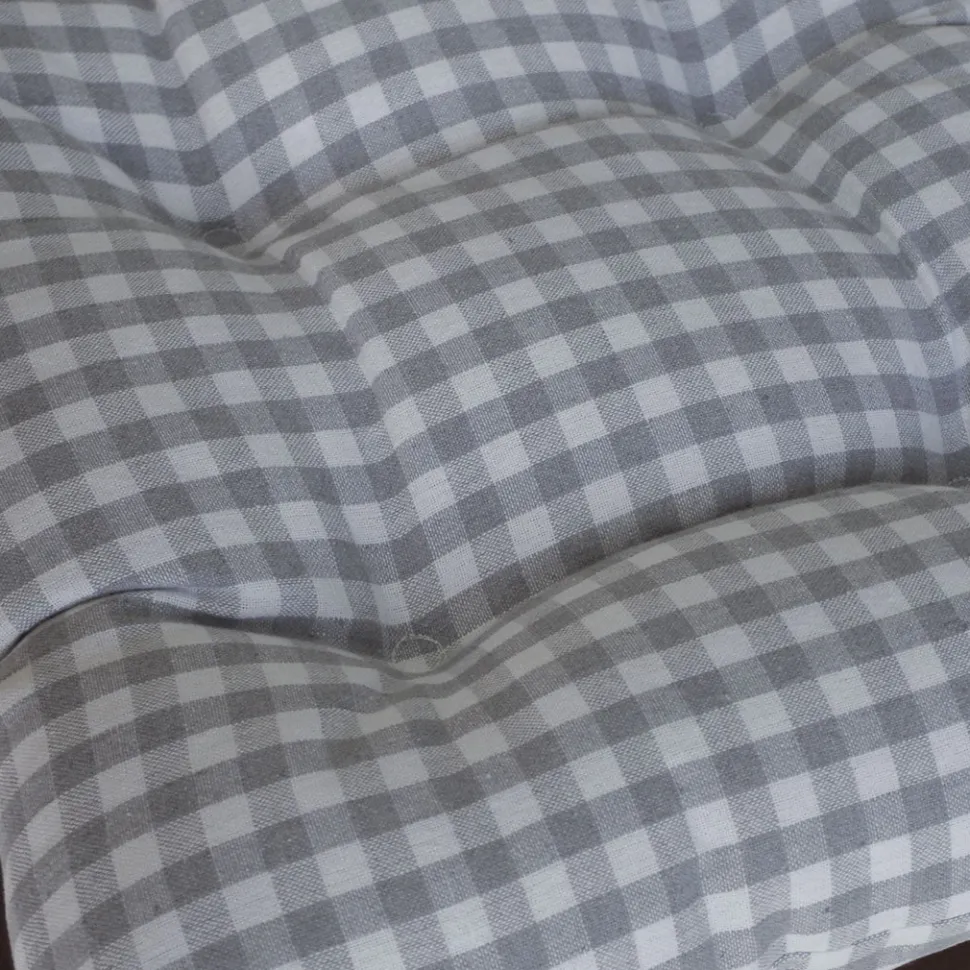 Tapeta silla cotton cuadro vichy gris