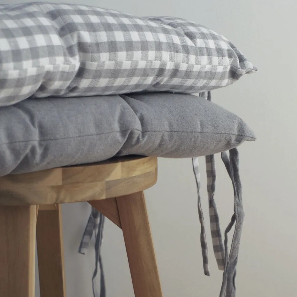 Tapeta silla cotton cuadro vichy gris