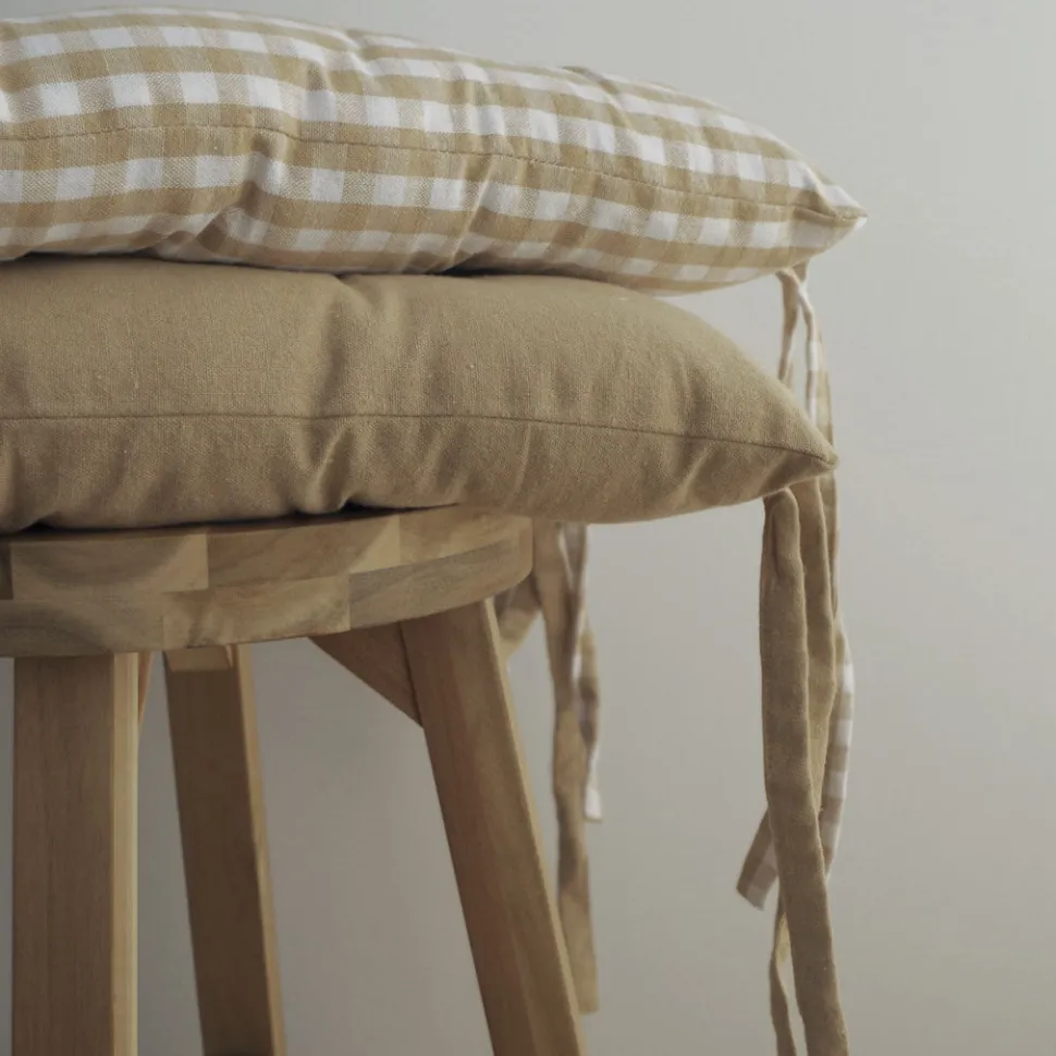 Tapeta silla cotton cuadro vichy beige