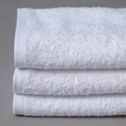 Toalla algodón cardado 400gr/m² 50x100cm blanco - Pack 3 unidades