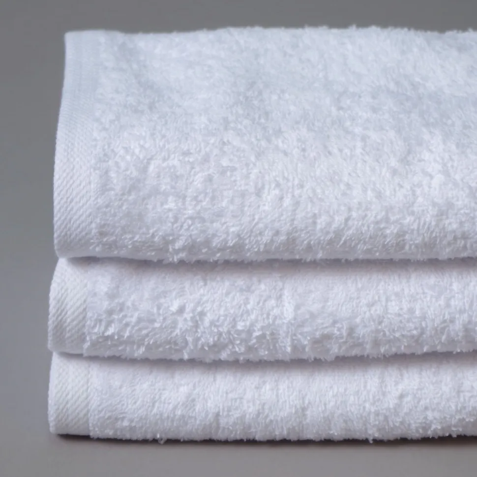 Toalla algodón cardado 400gr/m² 50x100cm blanco - Pack 3 unidades