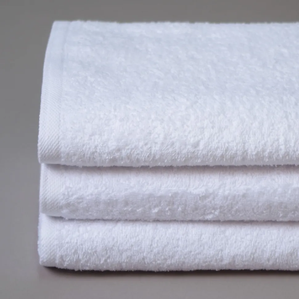 Toalla algodón cardado 400gr/m² 70x140cm blanco - Pack 3 unidades