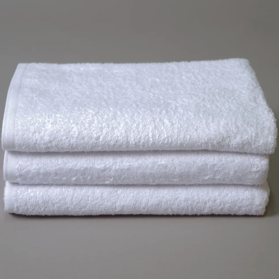 Toalla algodón cardado 400gr/m² 70x140cm blanco - Pack 3 unidades