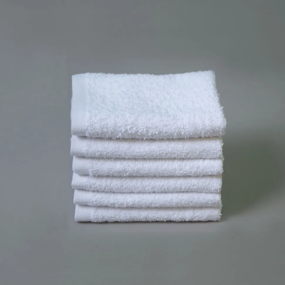 Toalla algodón 450gr/m² 30x30cm blanco - Pack 6 unidades
