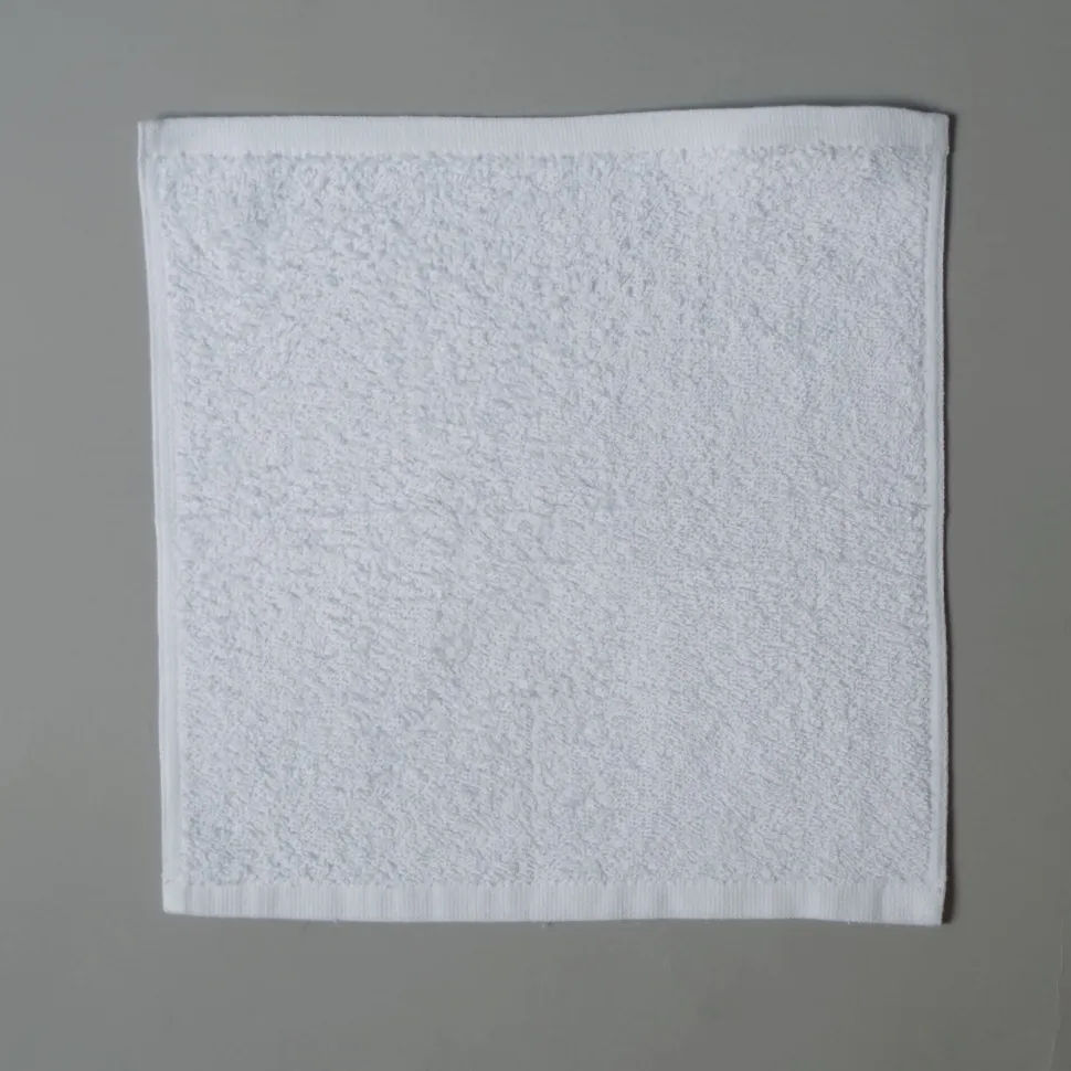 Toalla algodón 450gr/m² 30x30cm blanco - Pack 6 unidades
