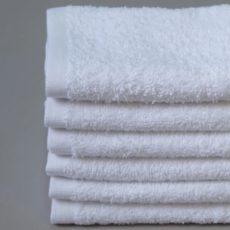Toalla algodón 450gr/m² 30x30cm blanco - Pack 6 unidades