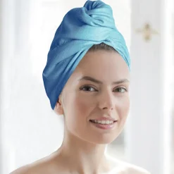 Toalla microfibra para pelo denim